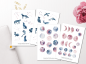 Preview: Monde und Tiere Sticker Set